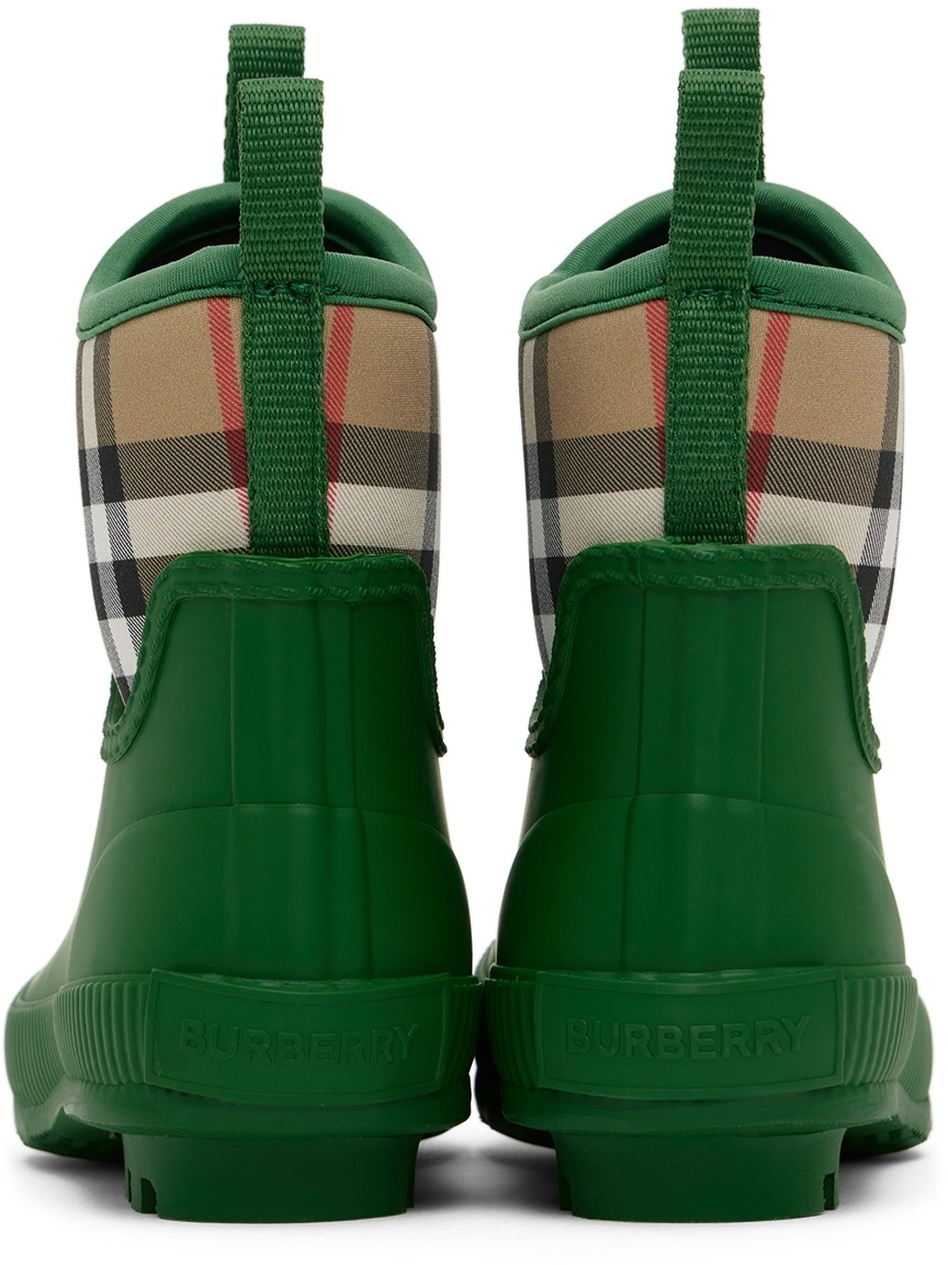 Burberry rain boots kids green on sale