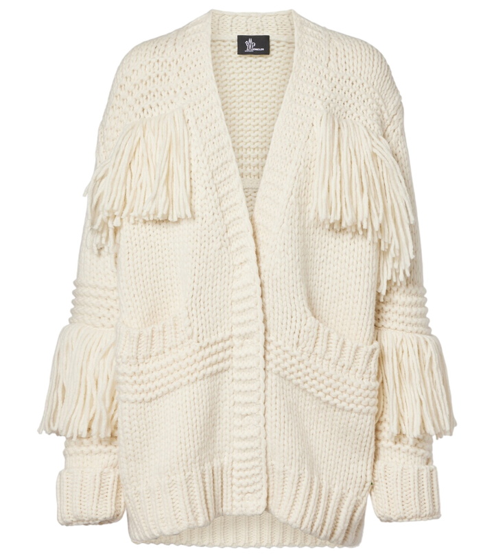 Photo: Moncler Grenoble Fringed wool-blend cardigan