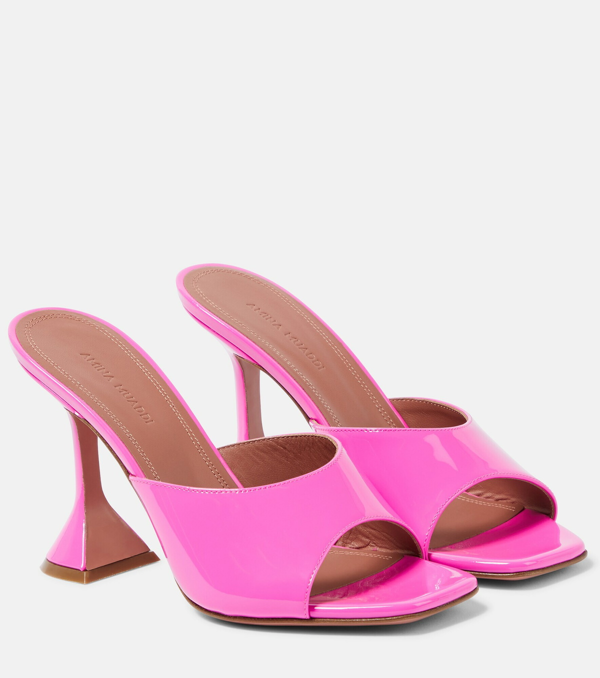 Amina Muaddi - Lupita patent leather mules Amina Muaddi