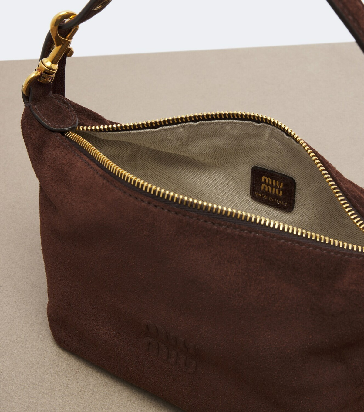 Miu Miu Spirit suede shoulder bag