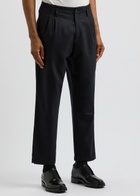 Ymc Collins Straight-leg Wool-blend Trousers Navy