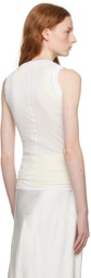 BITE White Semi-Sheer Tank Top