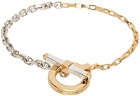 Bottega Veneta Gold & Silver Key Chain Bracelet