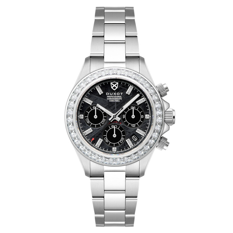 Duxot Accelero Meteorite Chronograph Quartz Black Dial Mens Watch DX-2071-11