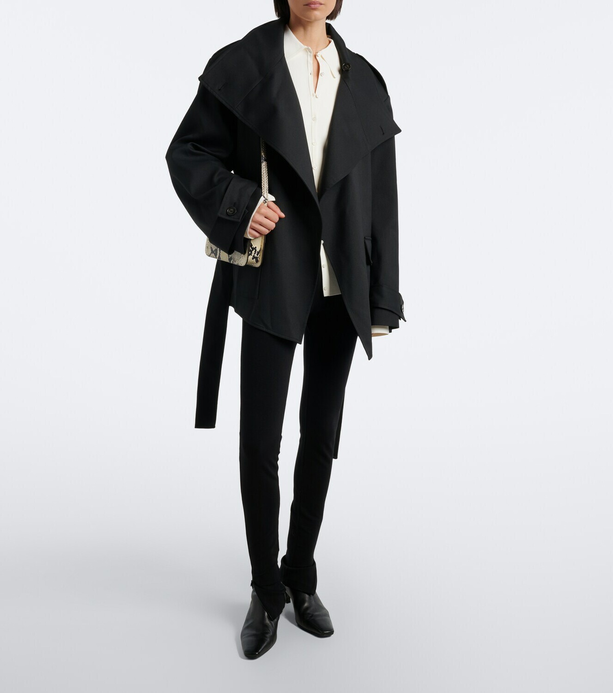 The Frankie Shop Tavea belted double-breasted jacket