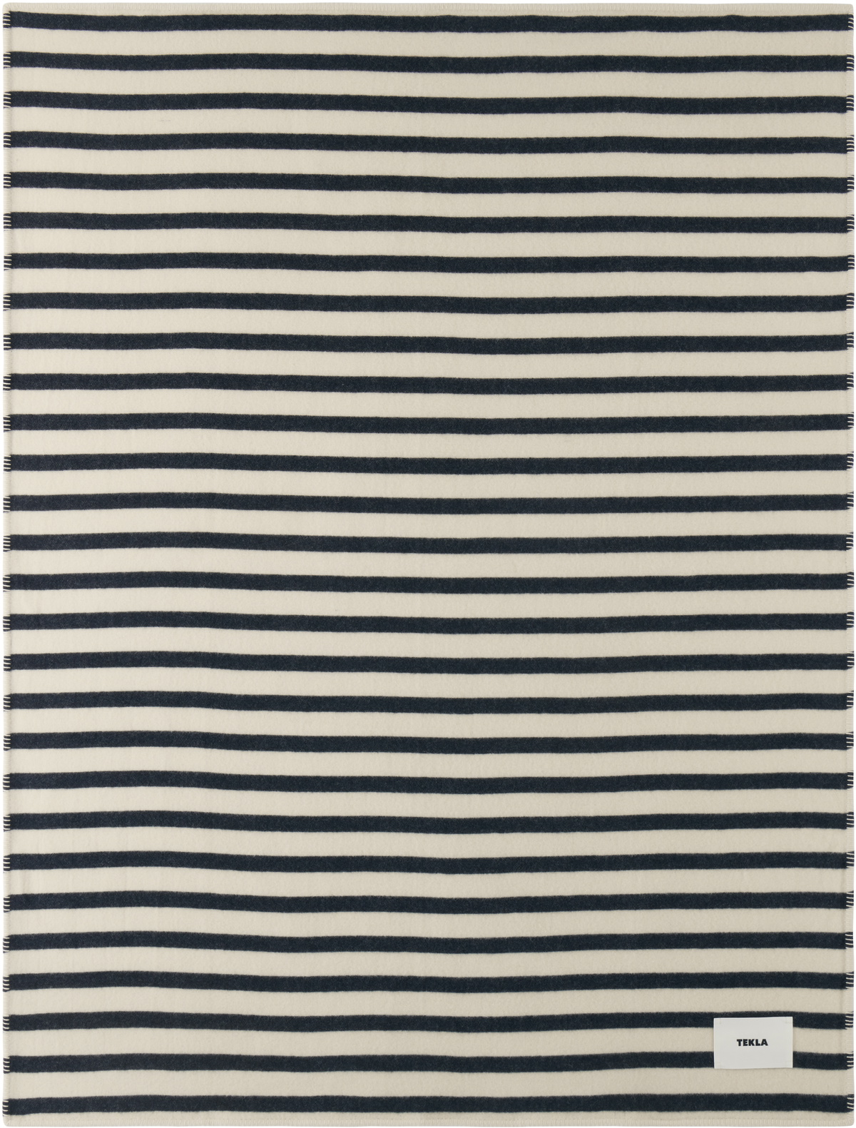 Tekla Black & Off-White Lambswool Blanket