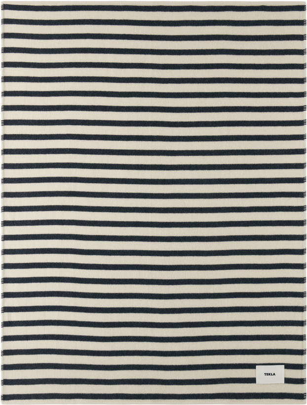 Photo: Tekla Black & Off-White Lambswool Blanket