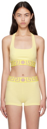 Versace Underwear Yellow Greca Border Scoop Bra