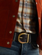 TOM FORD - Full-Grain Leather Belt - Brown