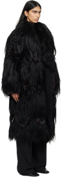 16Arlington Black Lorona Shearling Coat