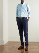 Thom Sweeney - Button-Down Collar Linen Shirt - Blue