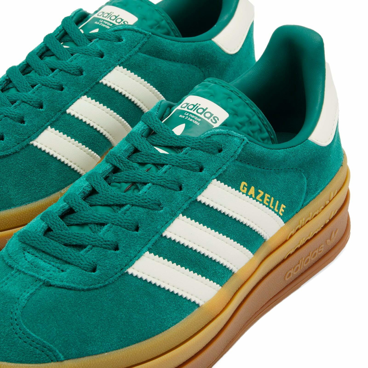 Adidas Women's Gazelle Bold W in Collegiate Green/Off White