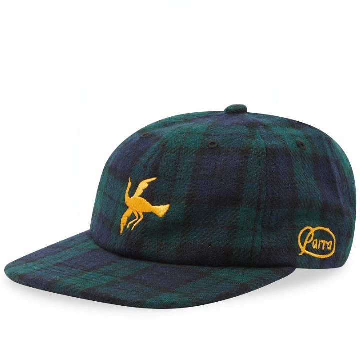 Photo: By Parra Men's Clipped Wings 6 Panel Cap in Pine Green
