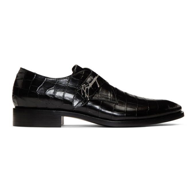 Photo: Balenciaga Black Croc Monkstraps