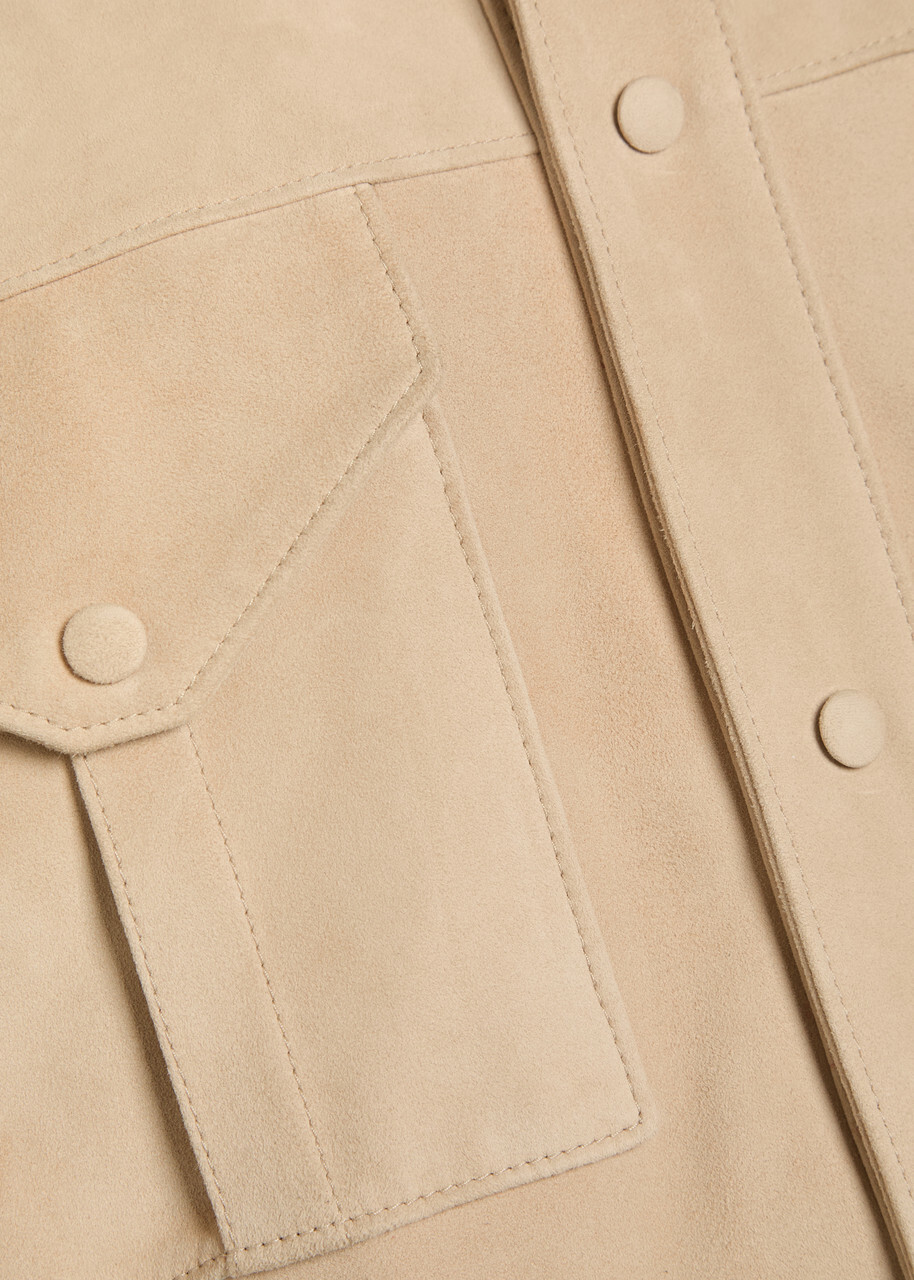 Valstar Blackley Suede Overshirt Peach
