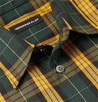Undercover - Printed Checked Cotton Shirt - Green