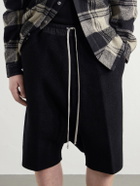 Rick Owens - Rick's Pods Straight-Leg Cashmere Drawstring Shorts - Black