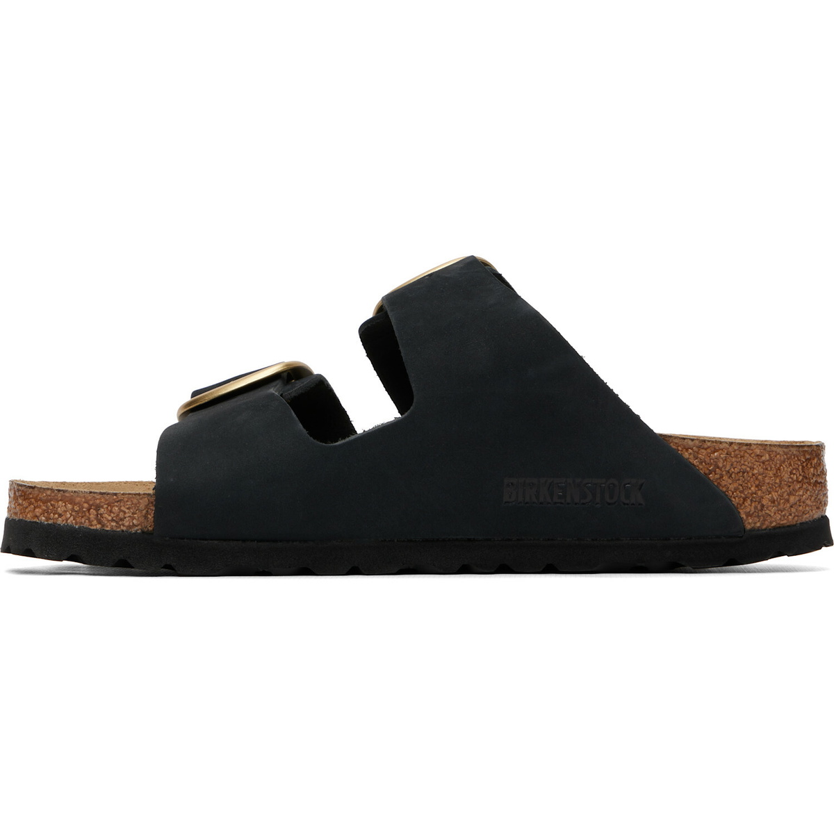 Birkenstock Black Narrow Arizona Big Buckle Nubuck Sandals