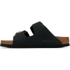Birkenstock Black Narrow Arizona Big Buckle Nubuck Sandals