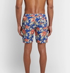 Hartford - Mid-Length Printed Swim Shorts - Blue