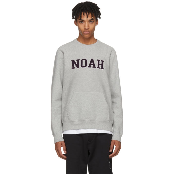 Photo: Noah NYC Grey Logo Core Crew Sweatshirt