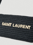 Saint Laurent - Le Raffia Shoulder Bag in Black