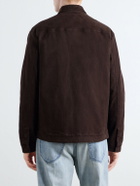 Altea - Godfrey Padded Garment-Dyed Stretch-Cotton Twill Overshirt - Brown