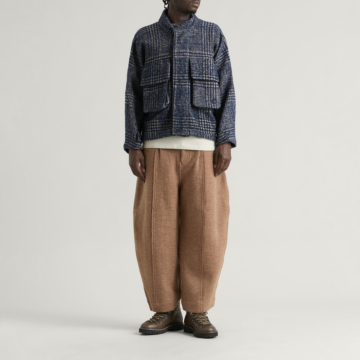 Gander Men's Wool Peveril Jacket in Blue Check