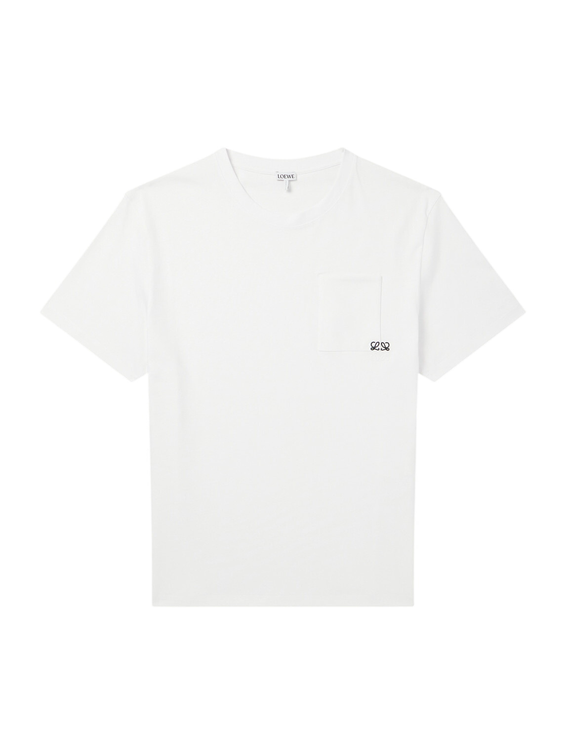 LOEWE - Logo-Embroidered Cotton-Jersey T-Shirt - White Loewe