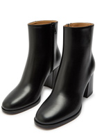 Valentino Garavani Fawcette Vlogo Leather Ankle Boots Black