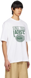 Lacoste White Loose-Fit T-Shirt