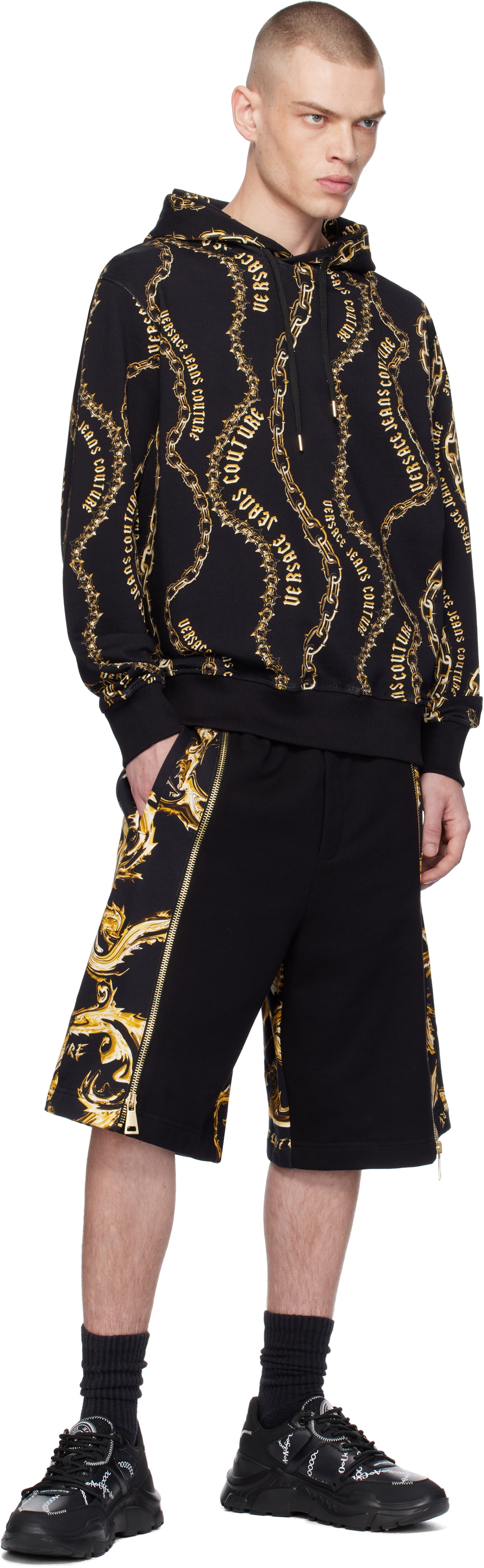 Versace Jeans Couture Black Chain Couture Hoodie