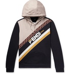 Fendi - Logo-Appliquéd Fleece-Back Cotton-Jersey Hoodie - Men - Black