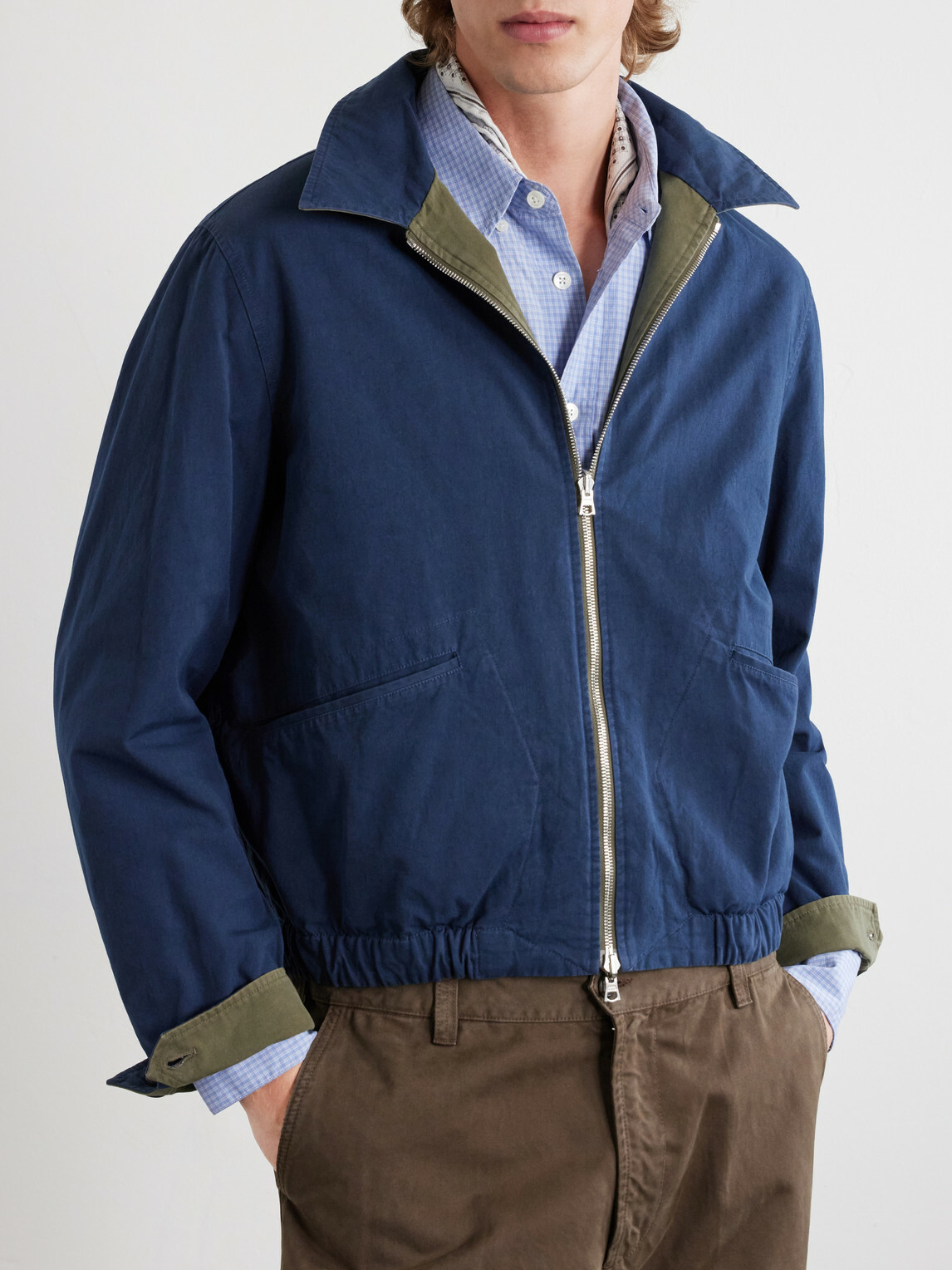 Drake's - Cotton Blouson Reversible Jacket - Green