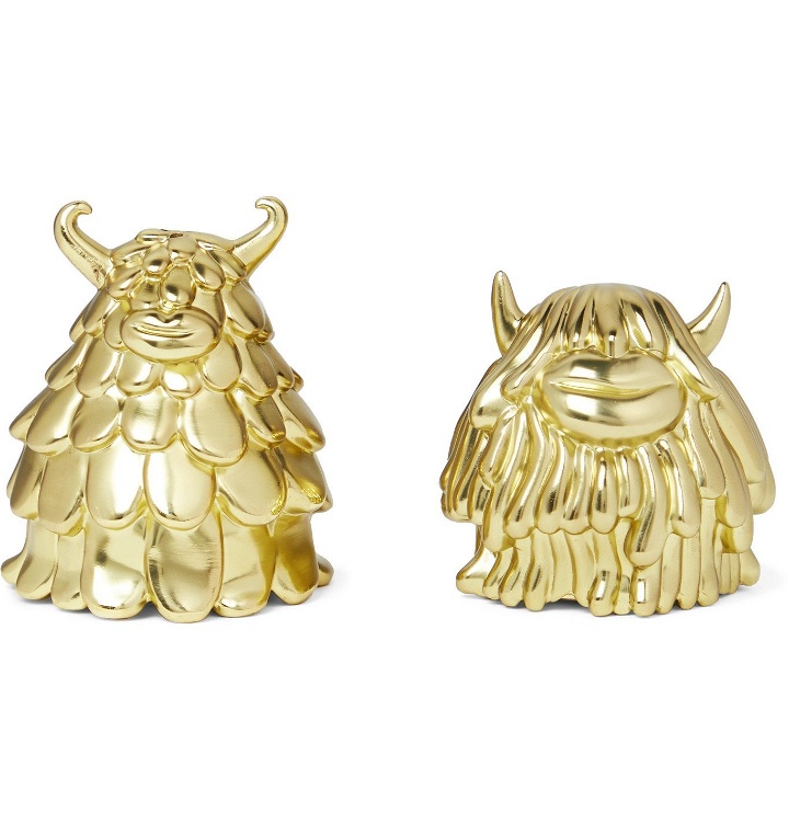 Photo: L'Objet - Haas Gold-Plated Salt and Pepper Shakers - Gold