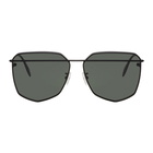 Alexander McQueen Black Piercing Square Sunglasses