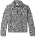 Nanushka - Elay Ribbed Mélange Cotton-Blend Half-Zip Sweatshirt - Black