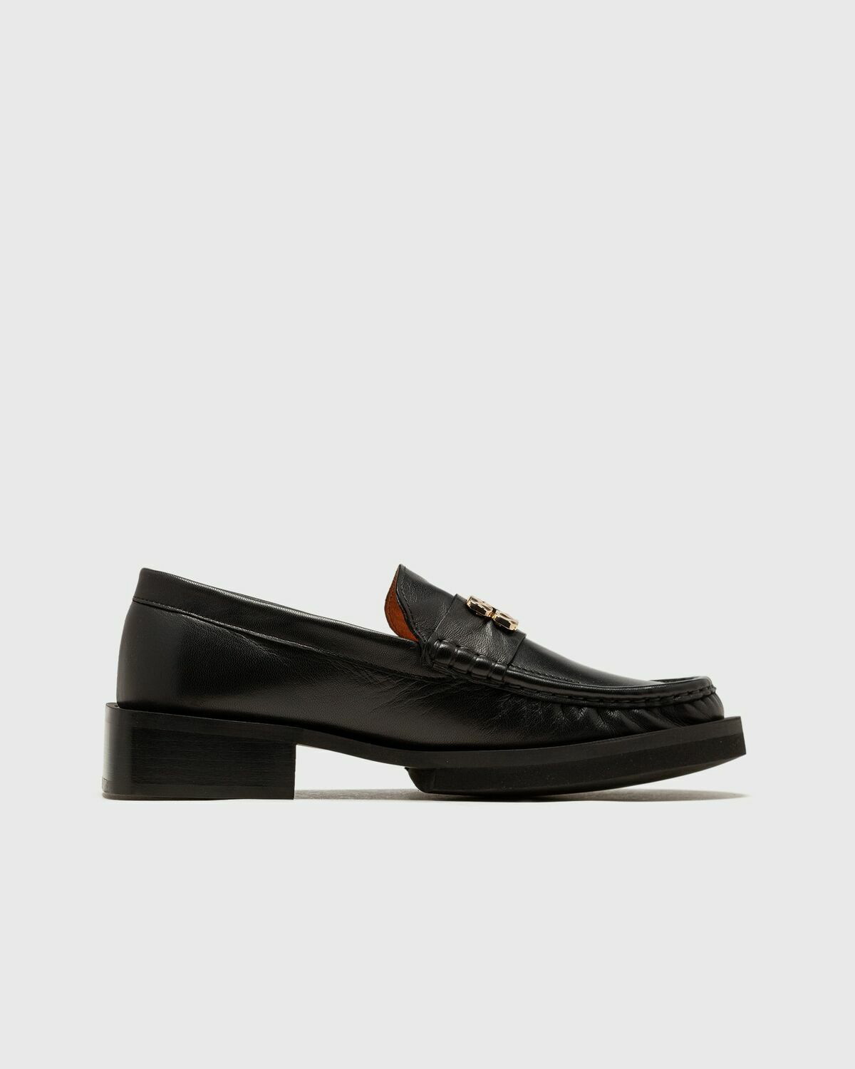 【関税＆送料込み】Ganni 'Butterfly' Black Loafers With Ton Black Black Butterfly Logo Loafers | GANNI US