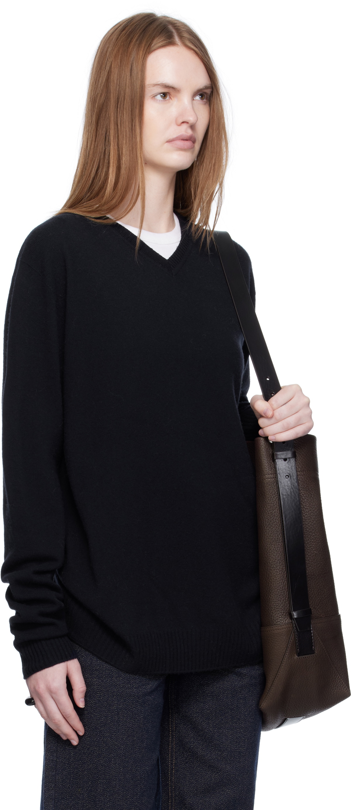 Arch The Navy Standard V-Neck Pullover Sweater