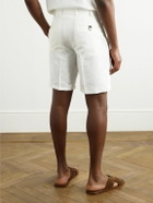 Brioni - Pienza Slim-Fit Straight-Leg Pleated Linen and Cotton-Blend Twill Shorts - White