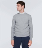 Loro Piana Pearse leather-trimmed cashmere sweater