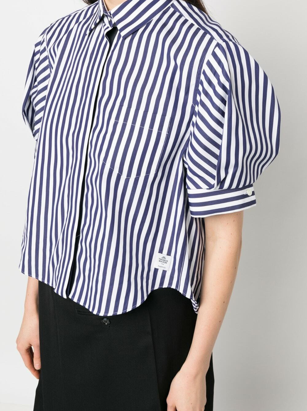 SACAI - Striped Cotton Poplin Shirt Sacai