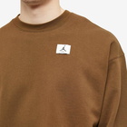 Air Jordan Men's Flight Fleece Crew Neck in Brown