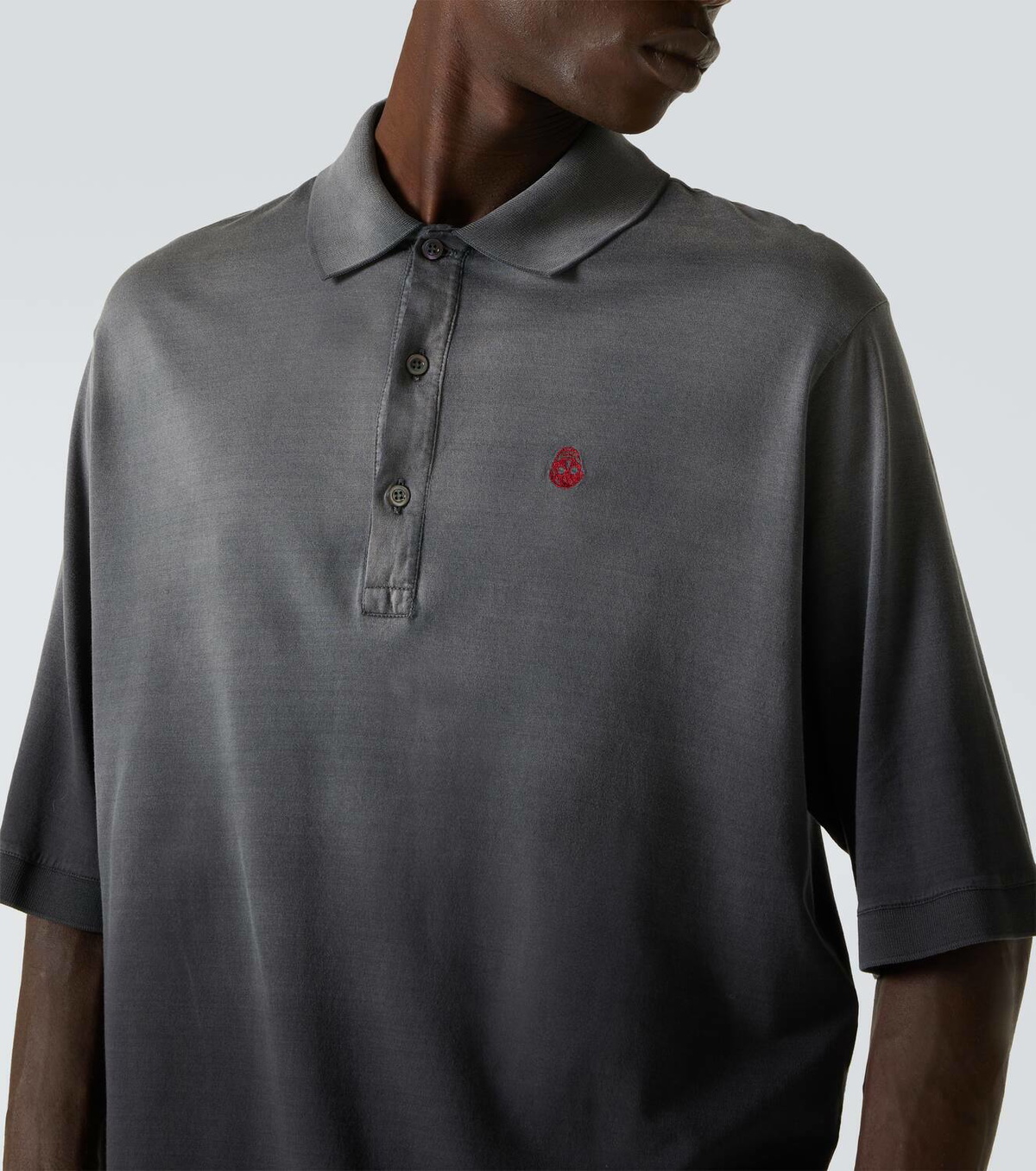Alexander McQueen Ombré cotton polo shirt