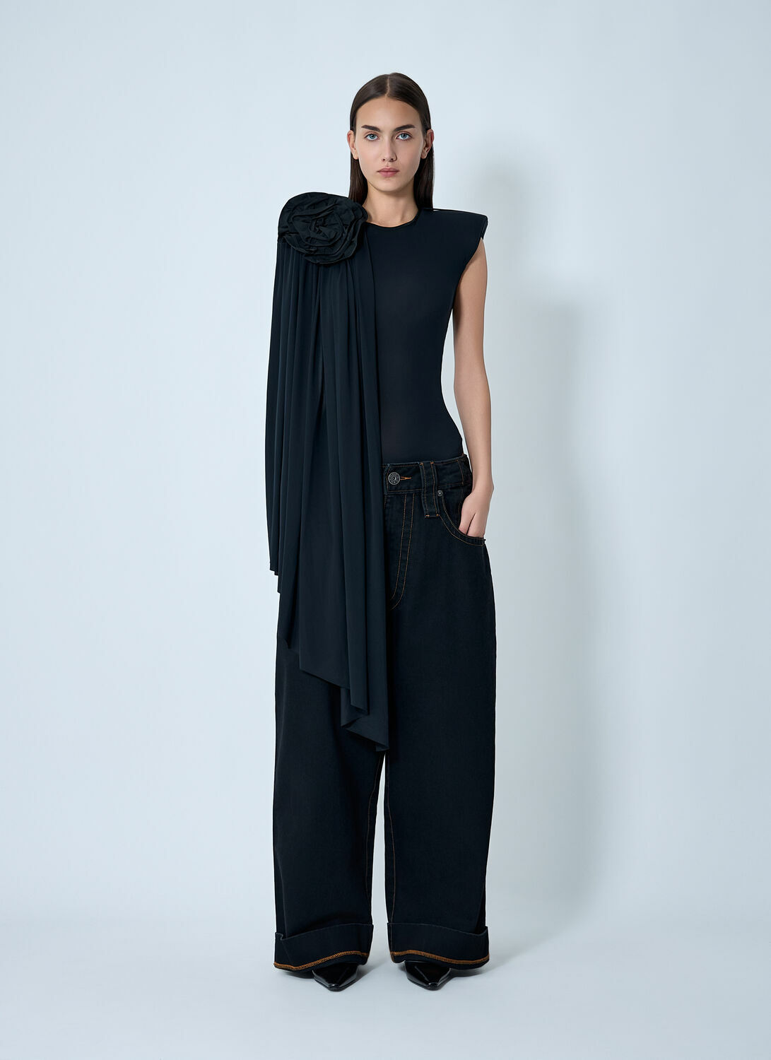 VAQUERA Draped Bodysuit