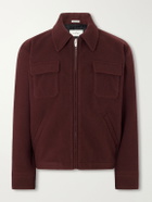 SECOND / LAYER - Jefe Wool Blouson Jacket - Burgundy