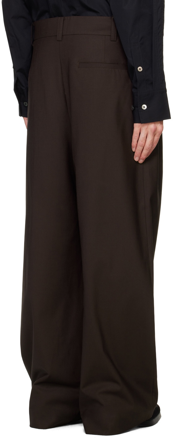 Feng Chen Wang Brown Deconstructed Trousers