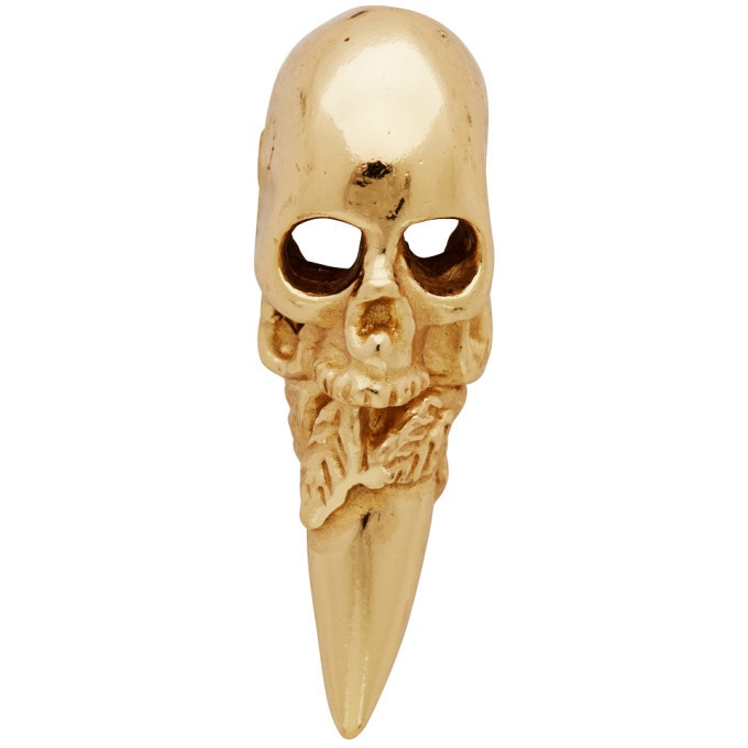 Photo: Emanuele Bicocchi Gold Single Skull Stud Earring
