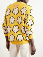 KENZO - Boke Flower Intarsia Cotton Sweater - Yellow