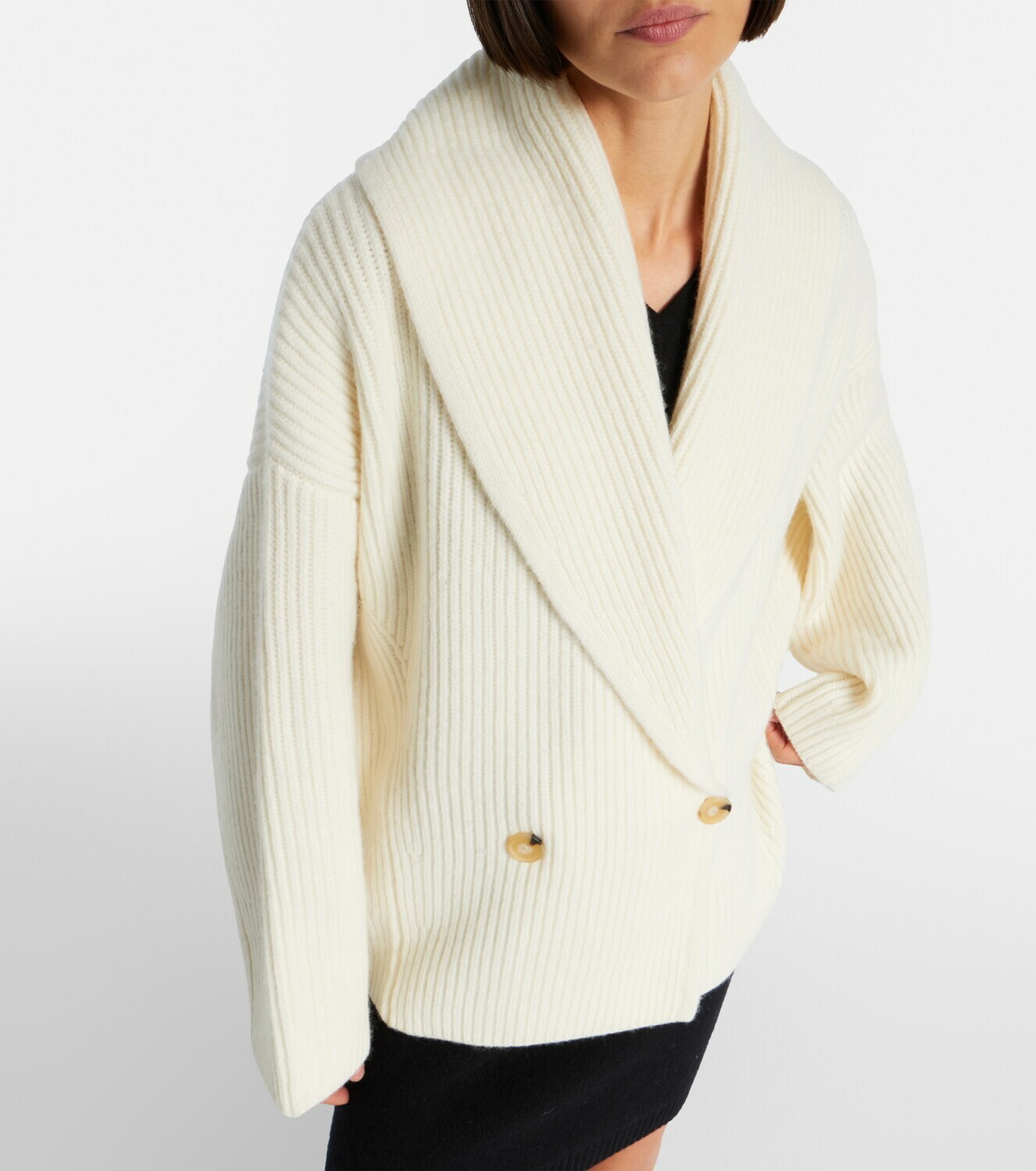 Vince Ribbed-knit wool-blend jacket